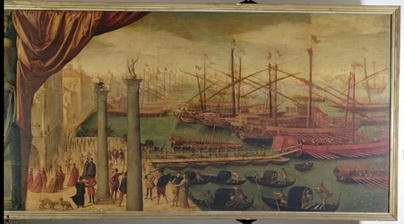 Reclutamiento de tropas venecianas en el Molo, c.1562